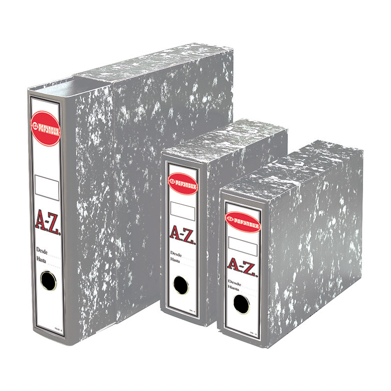 Archivador A-Z con caja - Fabricado en cartón - Ideal para guardar,  archivar u ordenar los documentos - 35 x 8 x 29